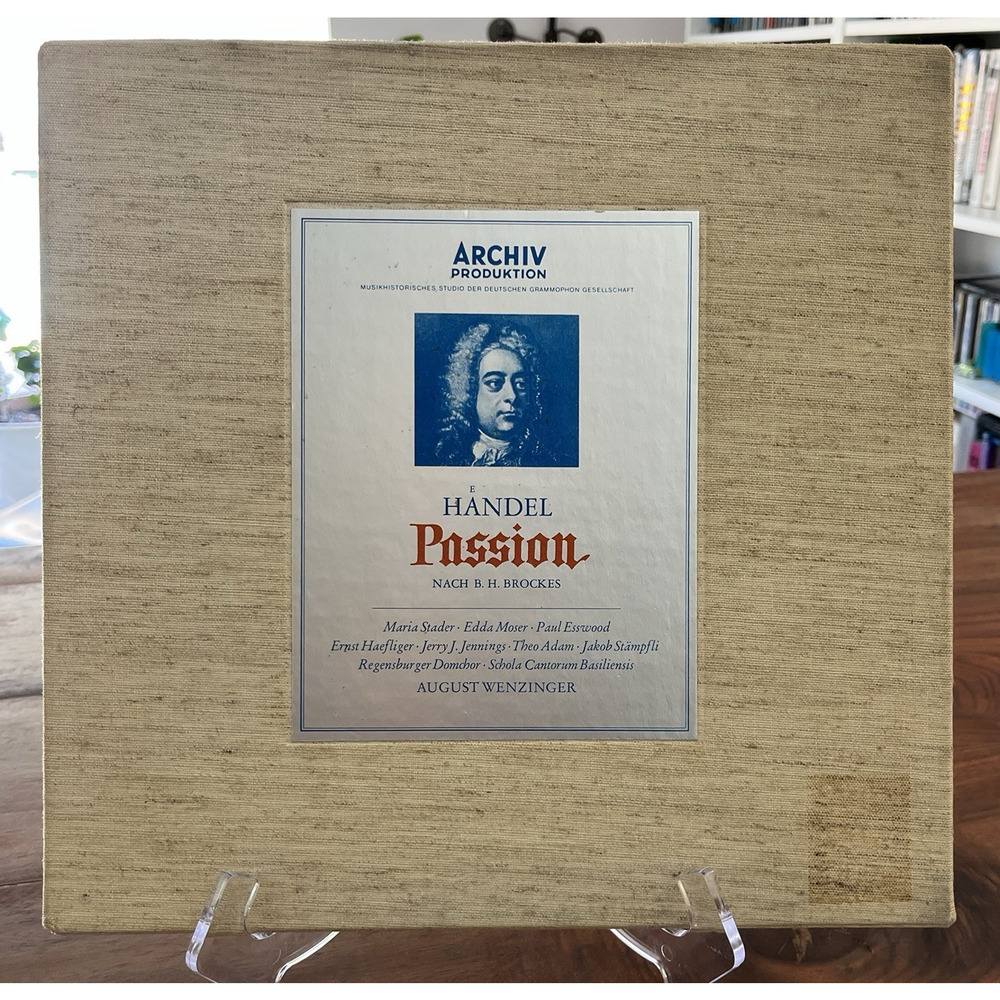 Händel Passion Nach B.H. Brockes 3xLP Box Set 1967 Archiv Produktion 198 418